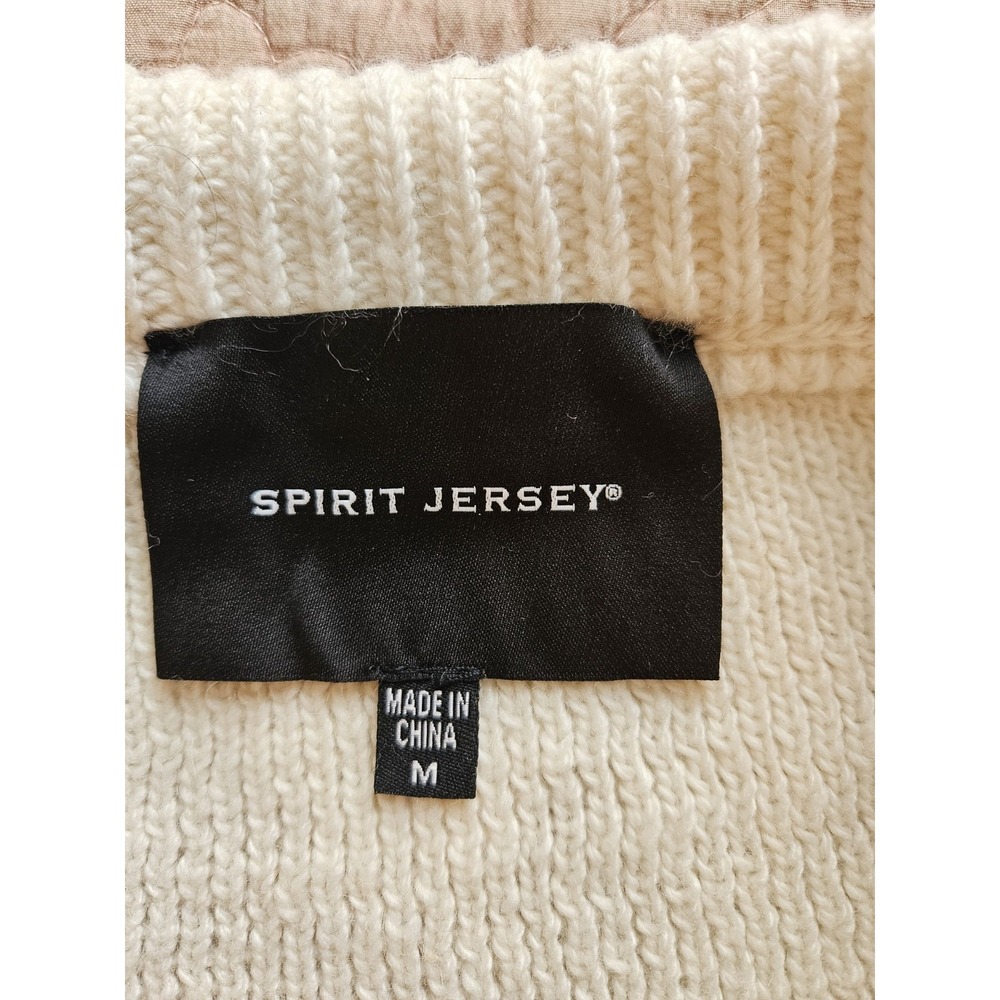 NWOT Spirit Jersey Women's New York Red Ivory LS Knit Sweater & Shorts Set, Med. - Picture 11 of 12